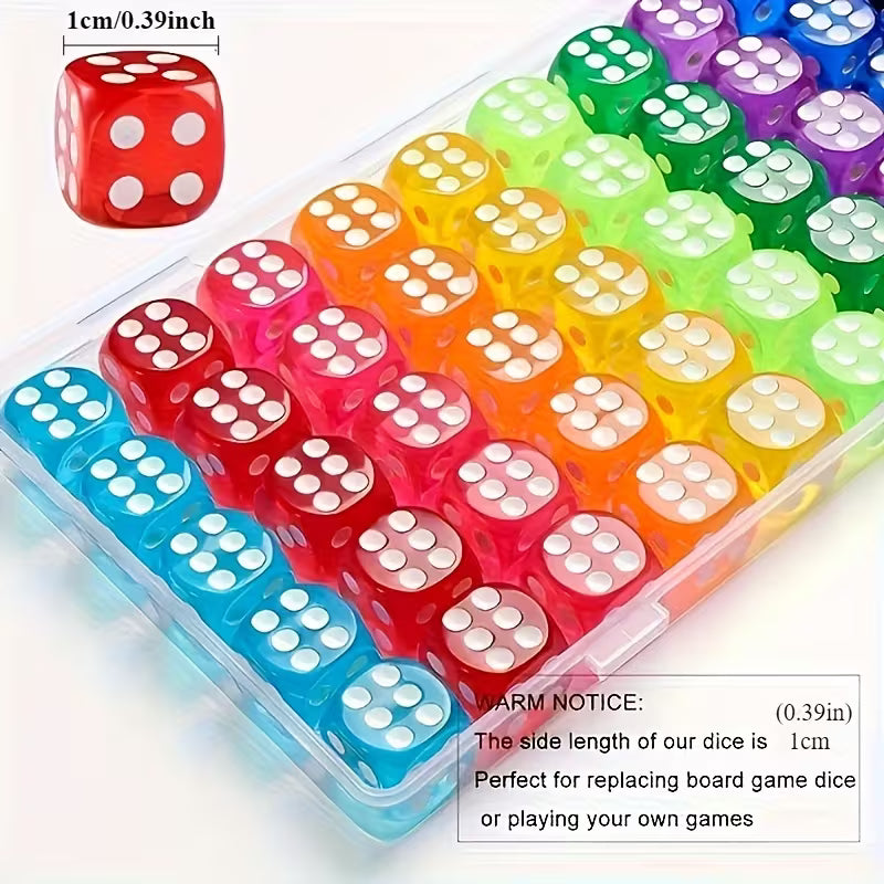 25-Piece Vibrant 14mm Acrylic Dice Set