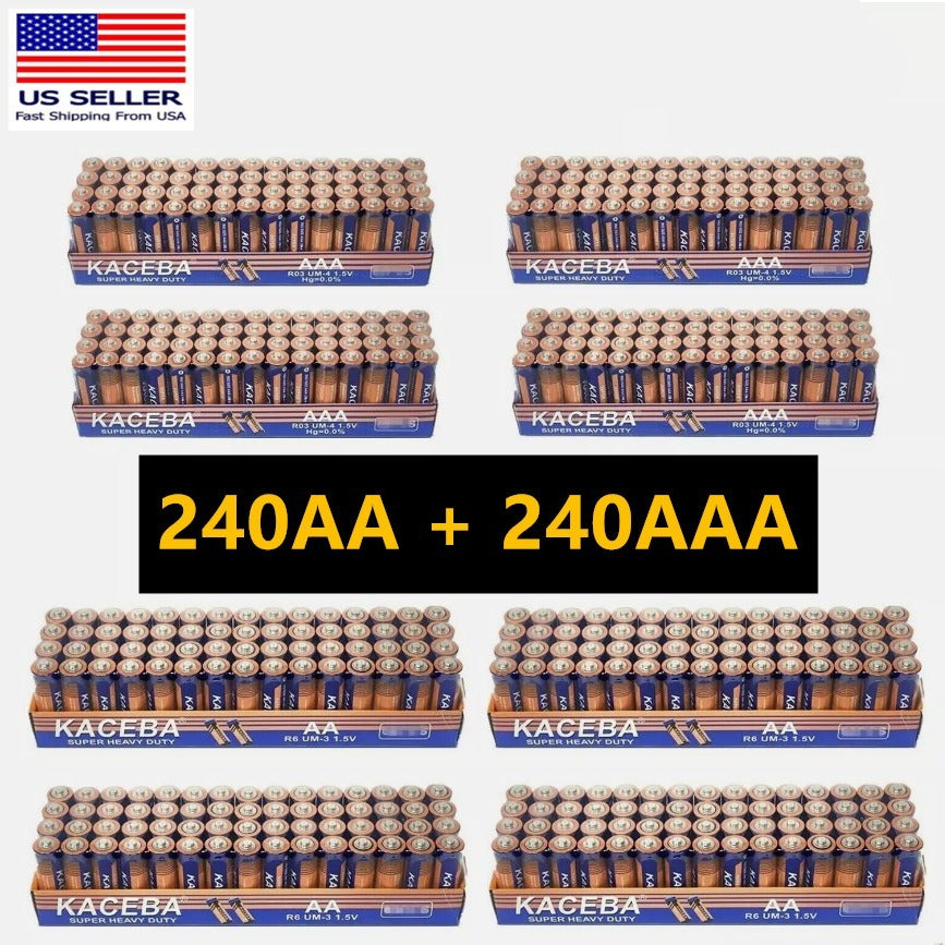 240 AA and 240 AAA Batteries 1.5v. Wholesale Lot Set