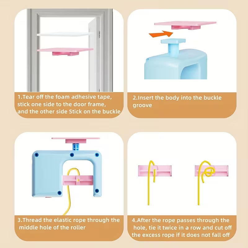Automatic swing door toy