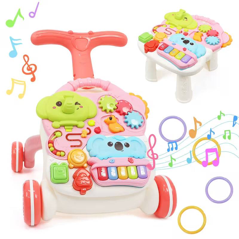 3-In-1 Multifunctional Scientific Early Learning Walking Cart