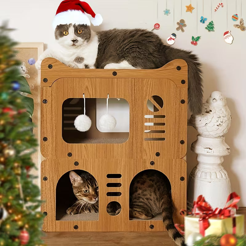 Large Cat House Cat Scratching Board, Wear-resistant