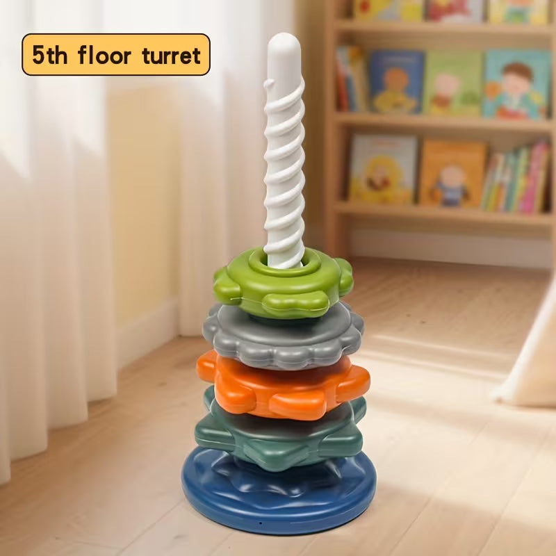 Rainbow Spinning Stacking Toy