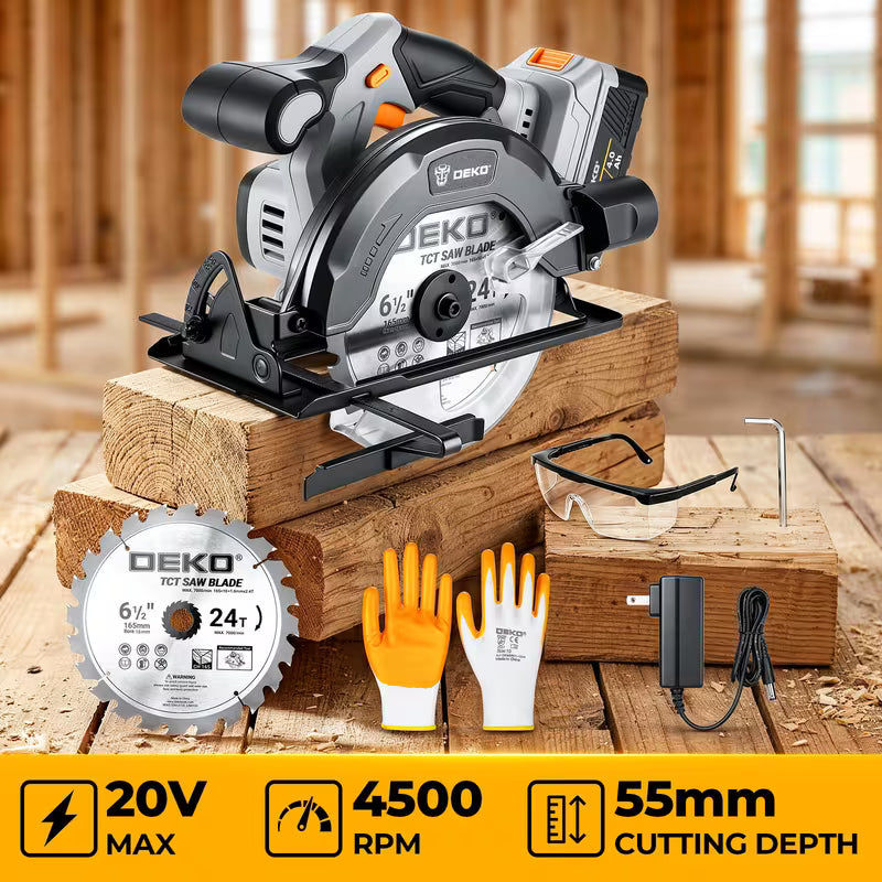 DEKO 20V Cordless Circular Saw