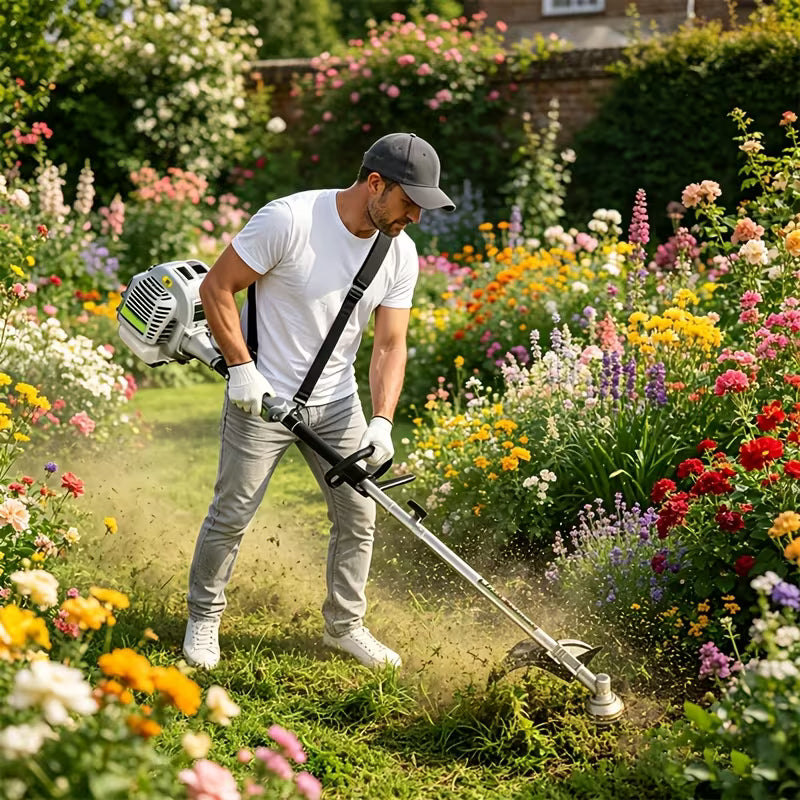 52CC Gasoline Brush Cutter, 2-Stroke 3-in-1 Weed Eater & Hedge Trimmer Combo