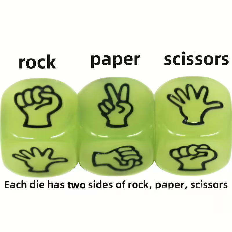 Glow-in-the-dark Rock-paper-scissors Dice Game