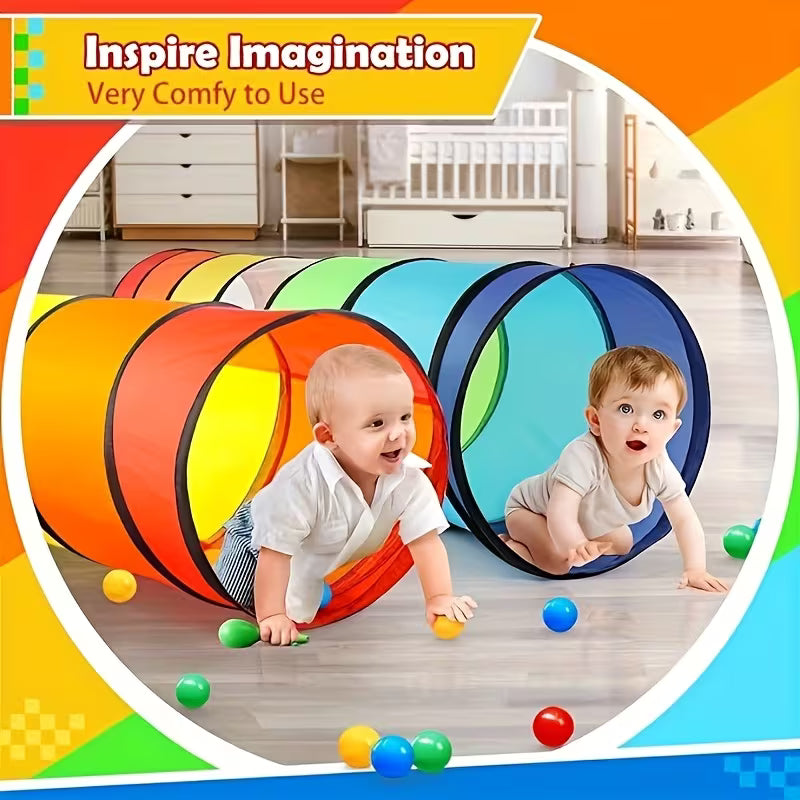 Rainbow Sensory Tunnel for Baby Crawlers