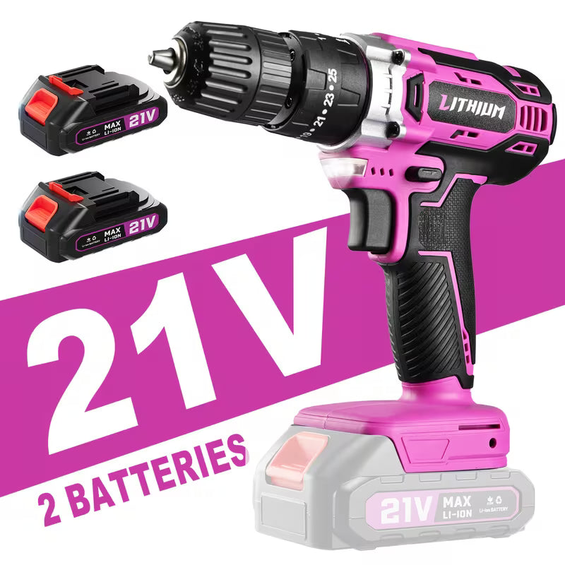 Wireless Drill Set] 25+1 Speed Adjustable Set