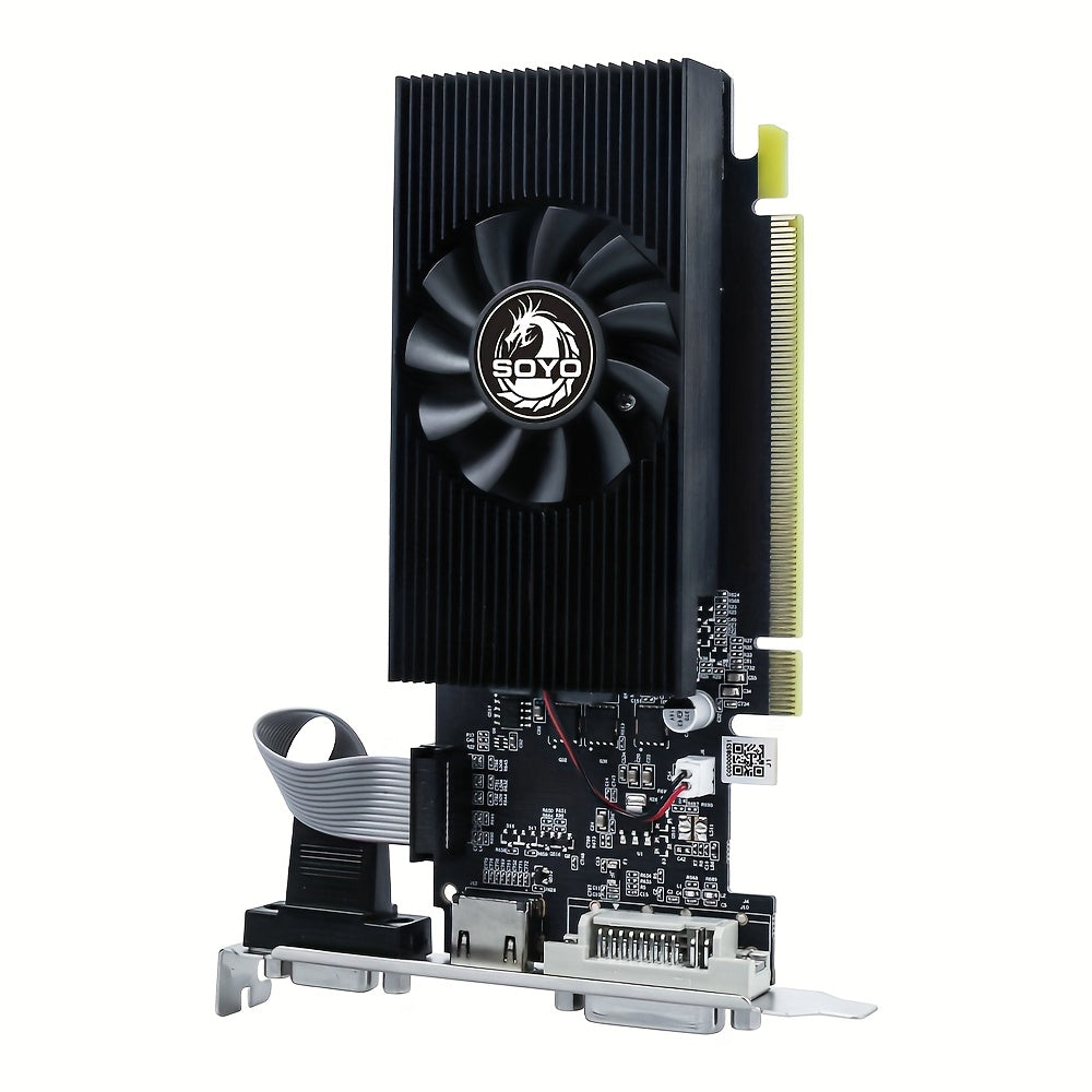 SOYO NVIDIA GeForce GT240 1GB gaming graphics card,DDR3, black, durable, Black