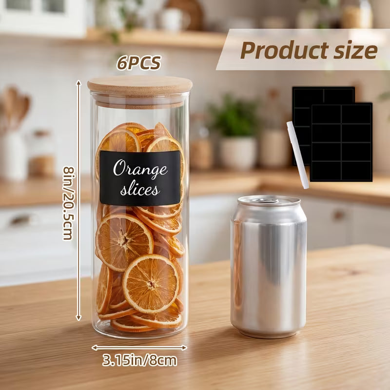 33.81oz Round Glass Storage Jars Set, Glass