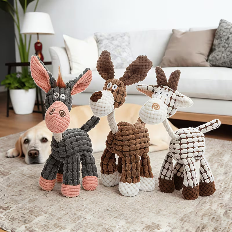 Durable Crinkle Squeaky Pet Toys Set