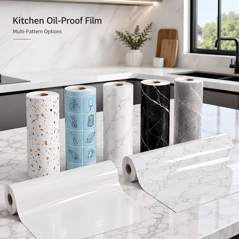 1pc, 15.75*39.37inch Self-adhesive Waterproof Wallpaper for Home Use, Cabinet, Stove