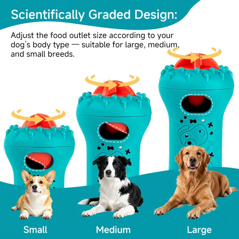 Dog Interactive Slow Feeder Toy, Dumbbell Design, Adjustable