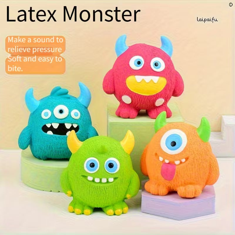 Fun Interactive Latex Squeaky Monster Toy
