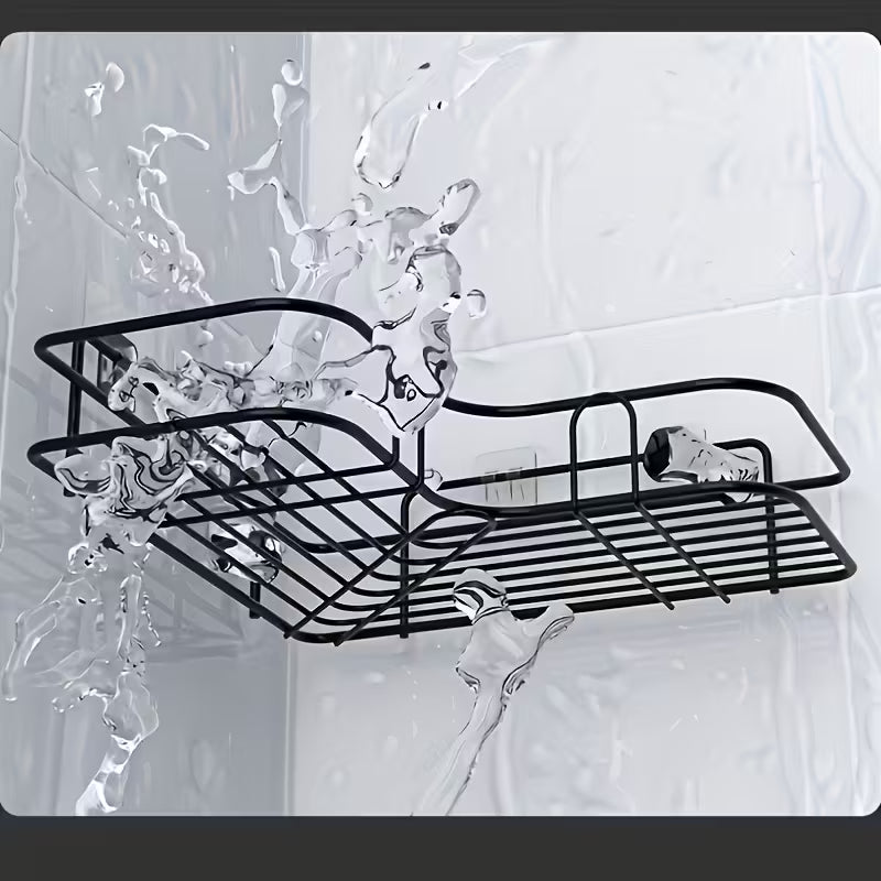 Rust-Resistant Corner Shower Rack - a Wall-Mounted Bathroom Organizer with Multiple Shelves