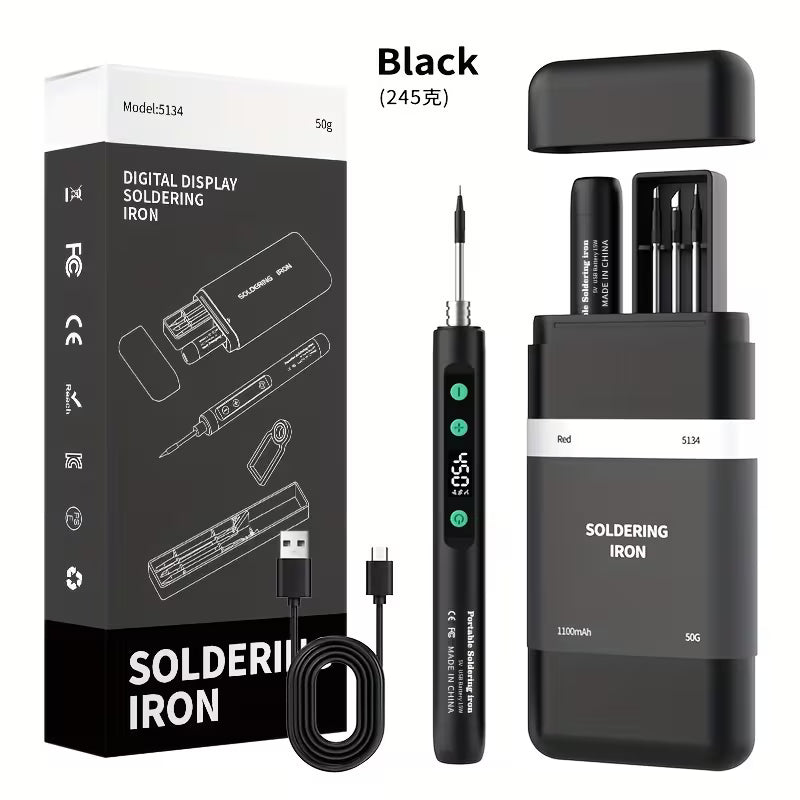 Soldering Iron Set, Soldering Iron Kit, Temperature Adjustable With LCD Screen