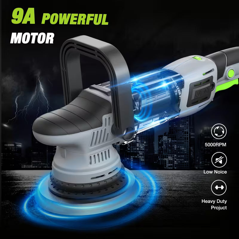 WORKPRO Buffer Polisher, 6-inch 1080W Dual Action Random Orbital Polish Kit for Car Detailing