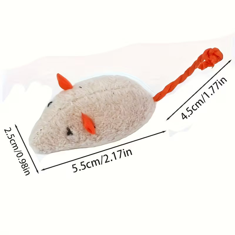 18pcs/28pcs Cat Toy Mice, Kitten Interactive Self-Play Toys Set, Random Color