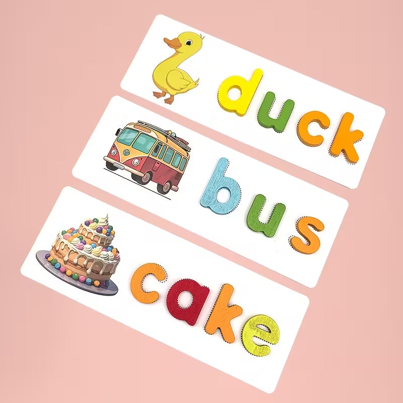 Wooden English Word Spelling Game