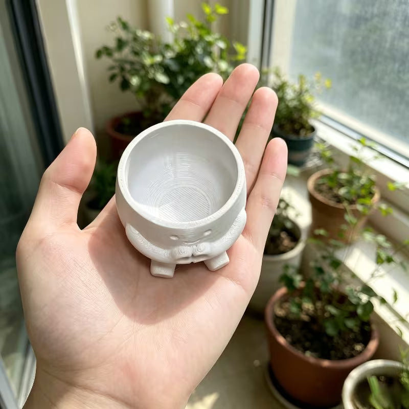 Cute Lucky Heart-Shaped Planter, Succulent and Pothos Flower Pot, Suitable for Desktop Art