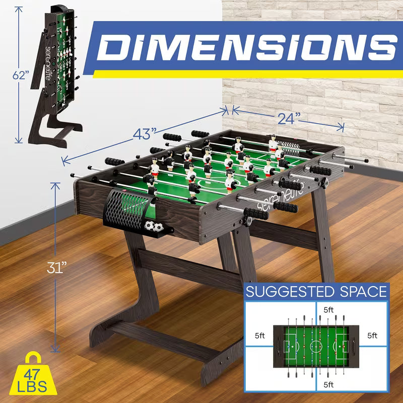 Serenelife Foldable Soccer Foosball Table