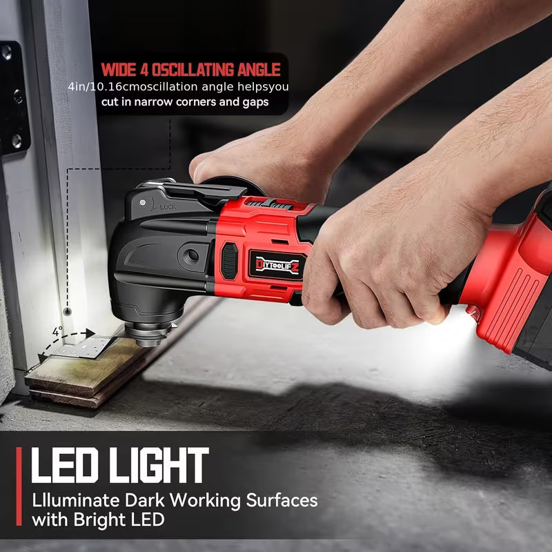 DIYtoolifz Cordless Oscillating Tool Compatible with 18V Battery