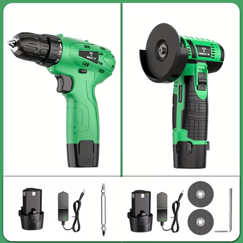 Mini Cordless Lithium Battery Power Tools, Household Practical Tools, Equipped with 1 Or 2 Battery