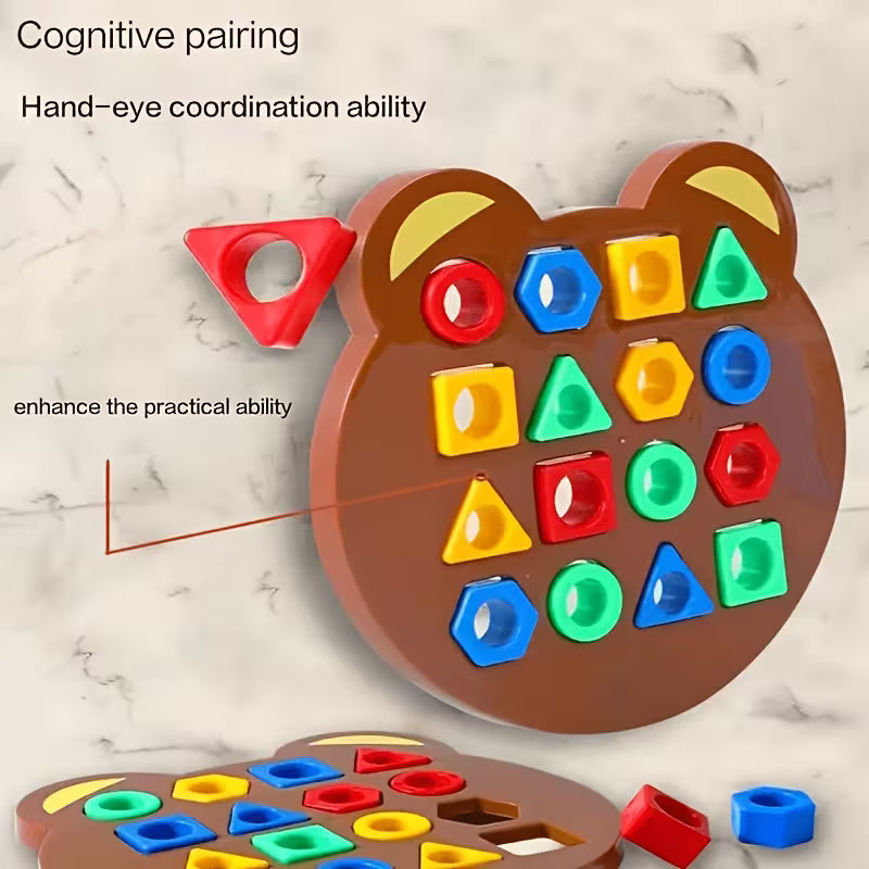 64-Piece Geometric Shape Matching Game