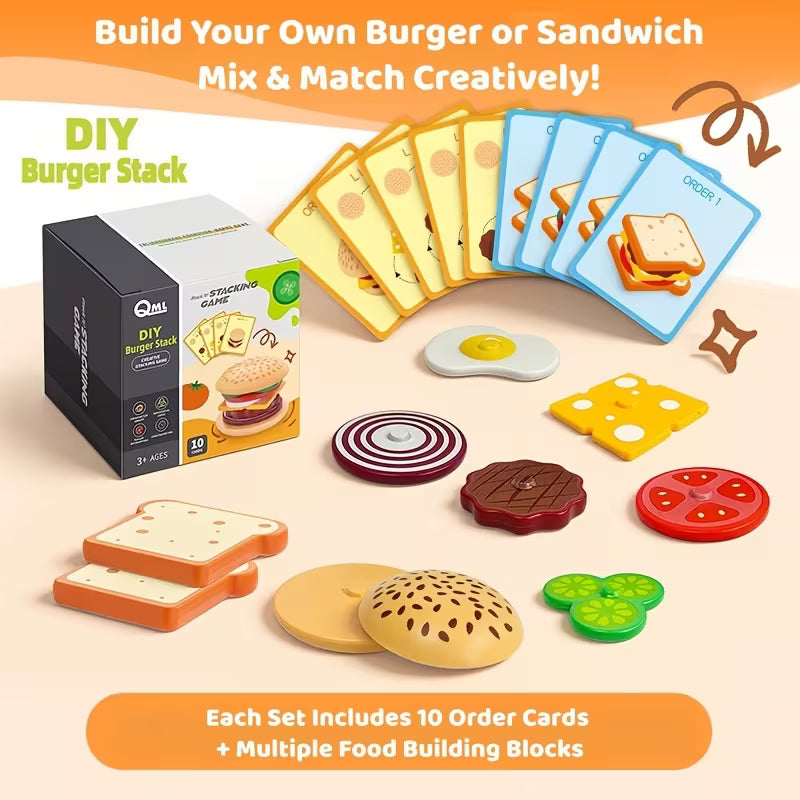 Hamburger Stacking & Sequencing Toys for Kids