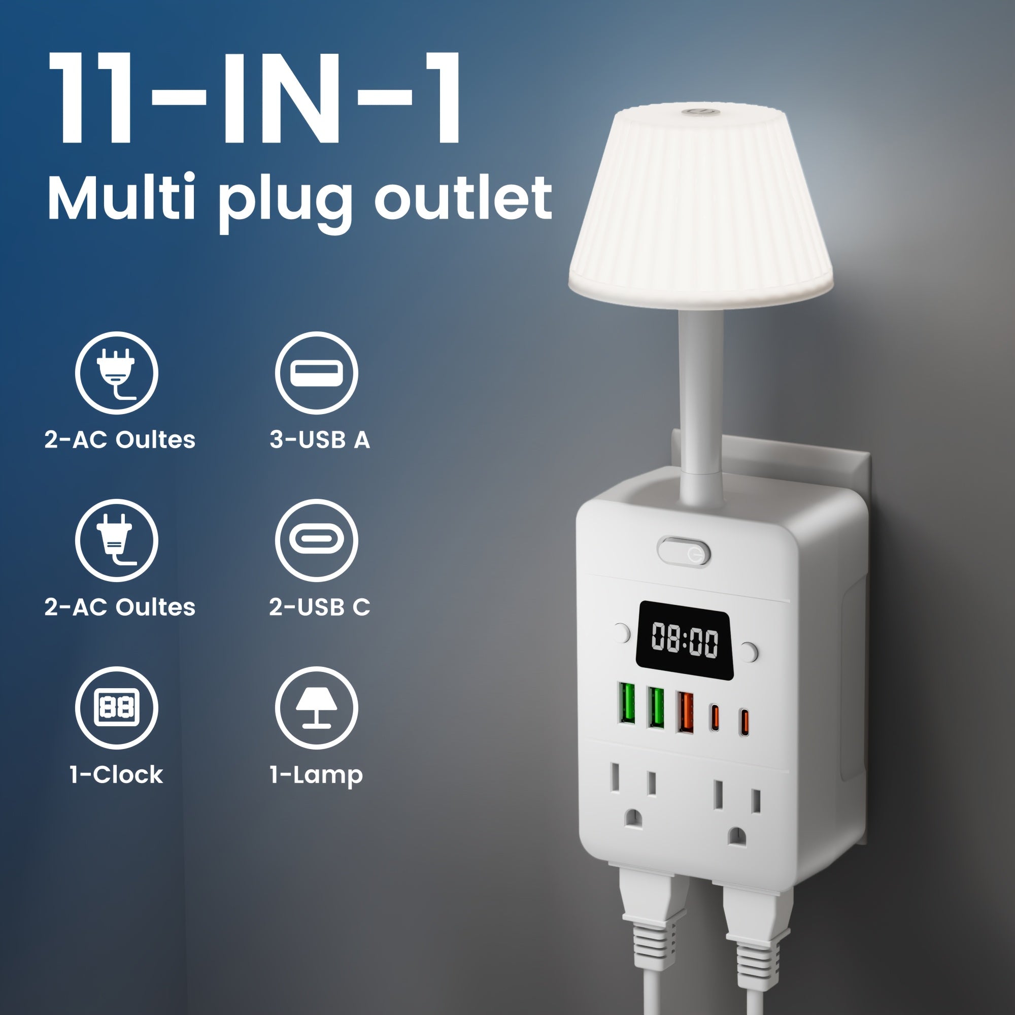 11-In-1 Multifunctional Power Strip
