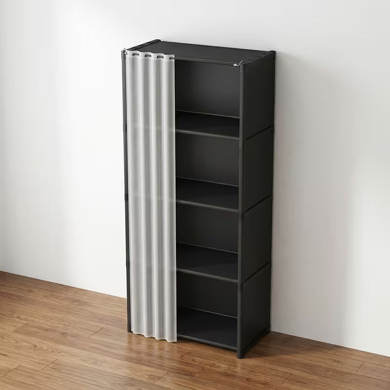 1pc Multi Layer Easy-to-Assemble Book Storage Rack, Simple Floor Standing Clothes Storage Wardrobe