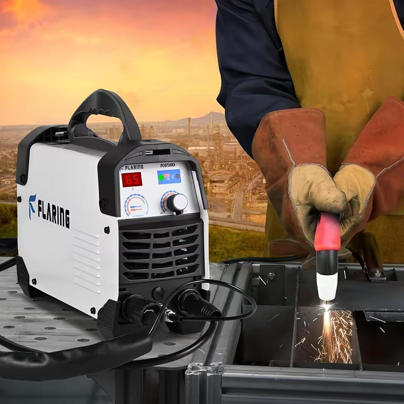 FLARING FC650D Plasma Cutter, 65 Amp Plasma Cutter Machine 120V 240V 2/3" (16mm) Max Cutting 1/2"