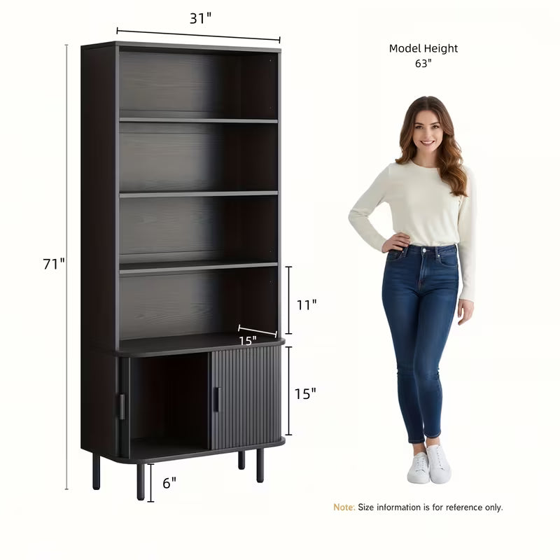 Inch Bookcase 4 Shelves Bookcase