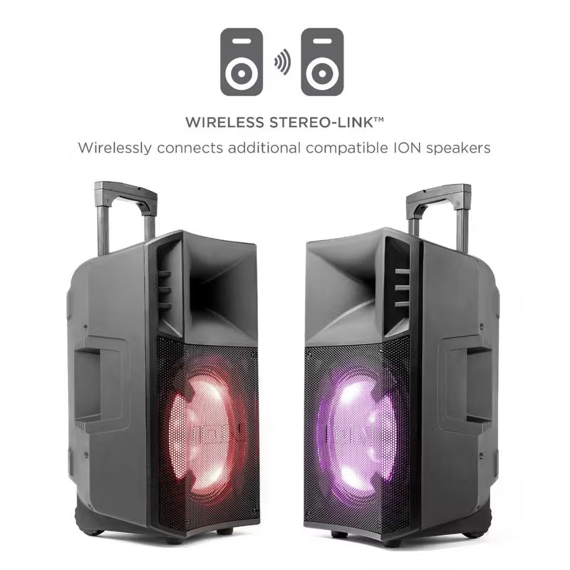 ION Audio Power Glow 300 Rechargeable Bluetooth Speaker System