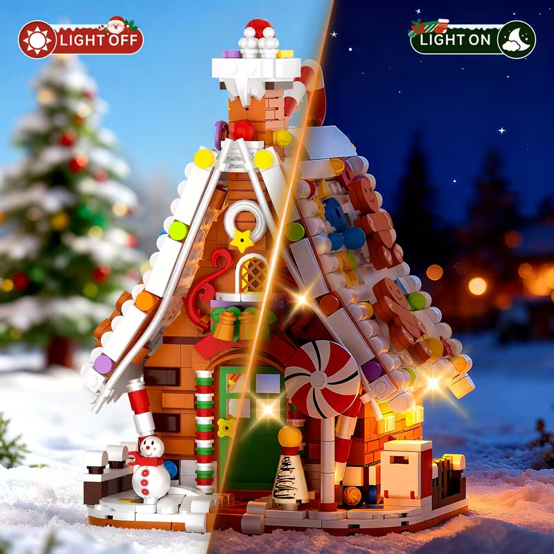 Gingerbread House Building Blocks Set