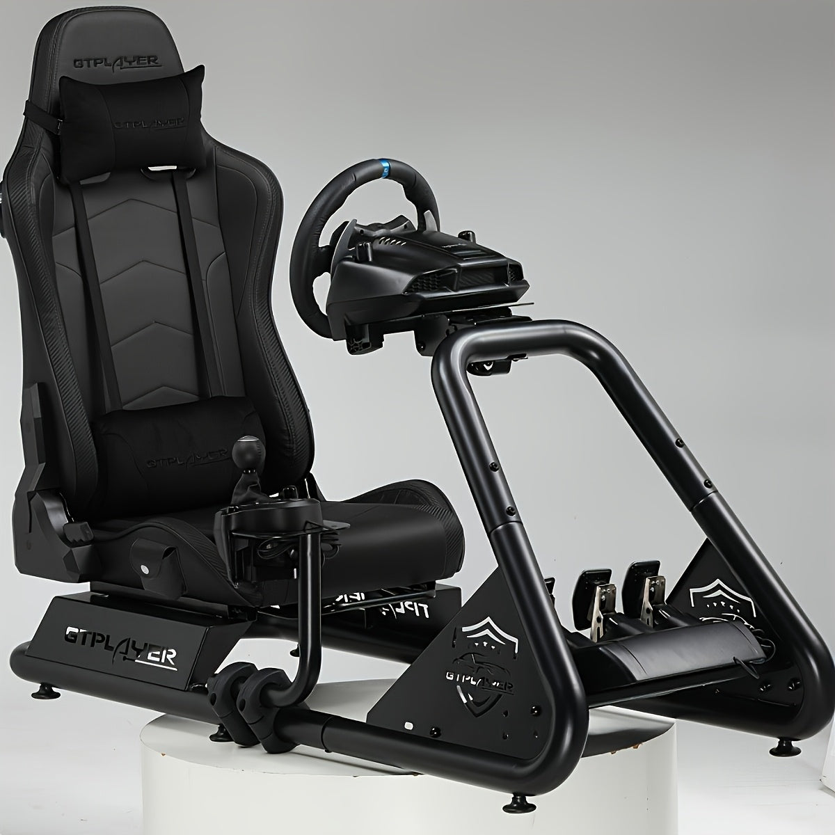Racing Simulator Cockpit with Seats, Racing Style Reclining Seat