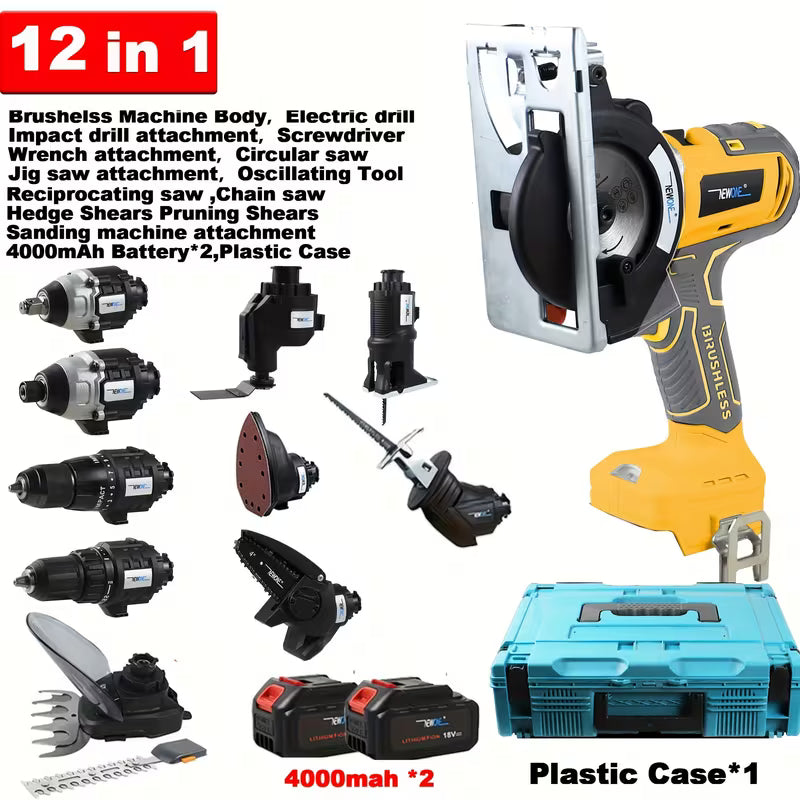 Brushless Power Tool Combo Kit For LXT Batterey, 18V Cleaning Tools Impact Screwdriver