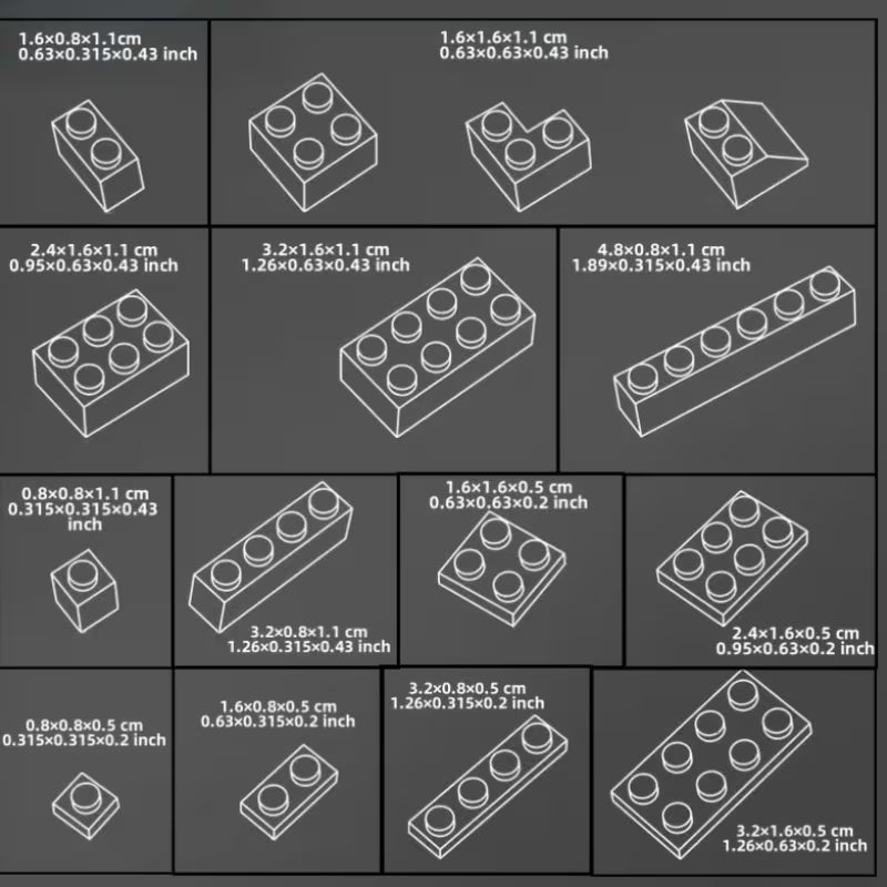 500-Piece/1000-Piece Bag Classic Building Blocks