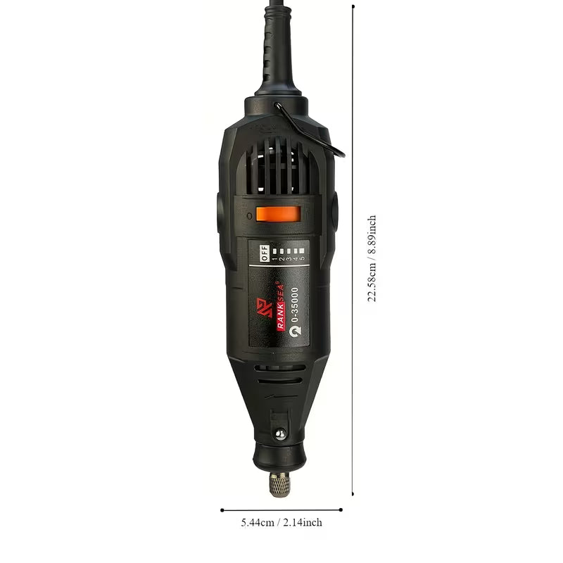 Rotary Tool Kit with 6-Speed Adjustment - Includes Flex Shaft & Multi-Chuck for Sanding, Polishing
