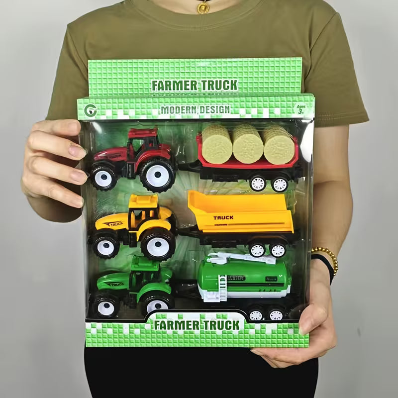 3-In-1 Tractor Combination Set Simulation Toy Car Model Boys Toy Gift