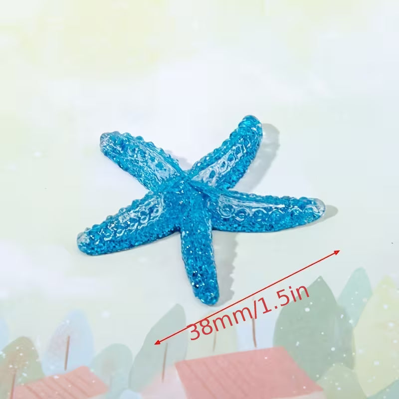 10pcs 1.57inch Resin Starfish