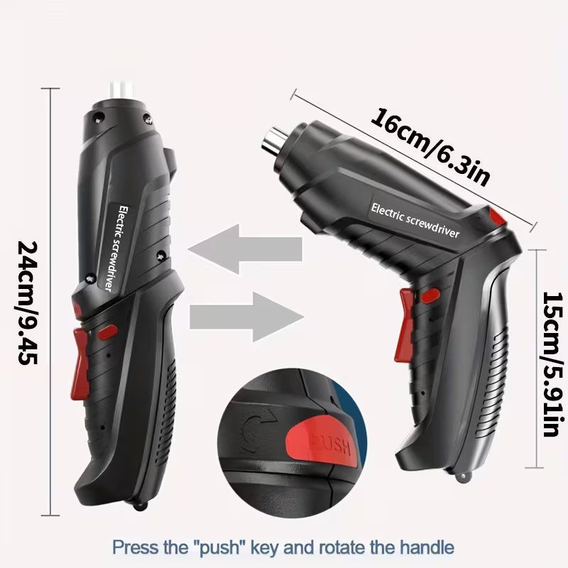 47pcs Rechargeable Cordless Electric Screwdriver Set - Versatile Rotary Tools with a Carrying Case