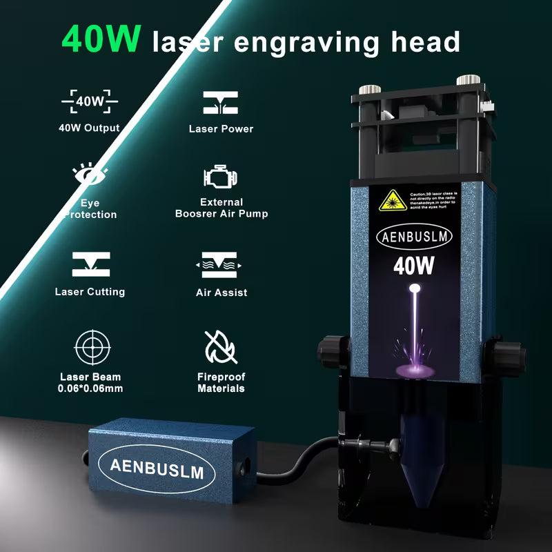 AENBUSLM 40W Laser Engraving & Cutting Module, Metal, Blue