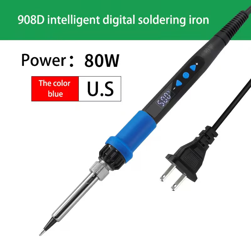US Standard Wired Digital Display Electric Soldering Iron Set, Adjustable Temperature