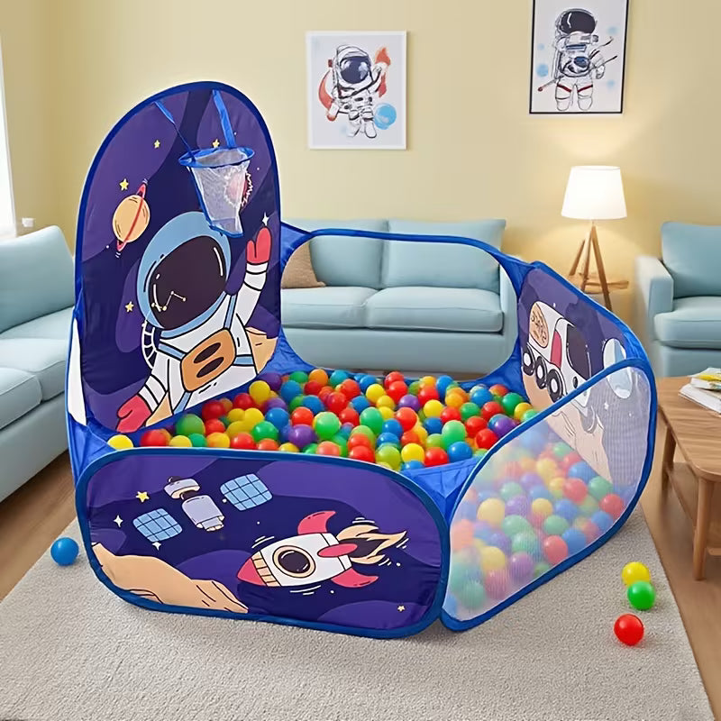 Navy Blue Hexagonal Space-themed Ball Pit Kids' Tent