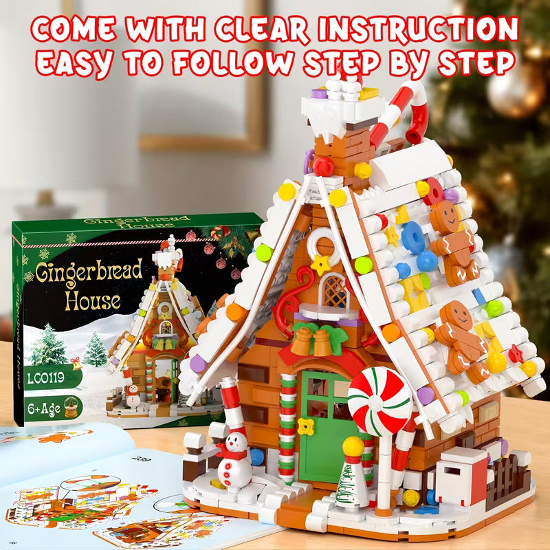 Gingerbread House Building Blocks Set
