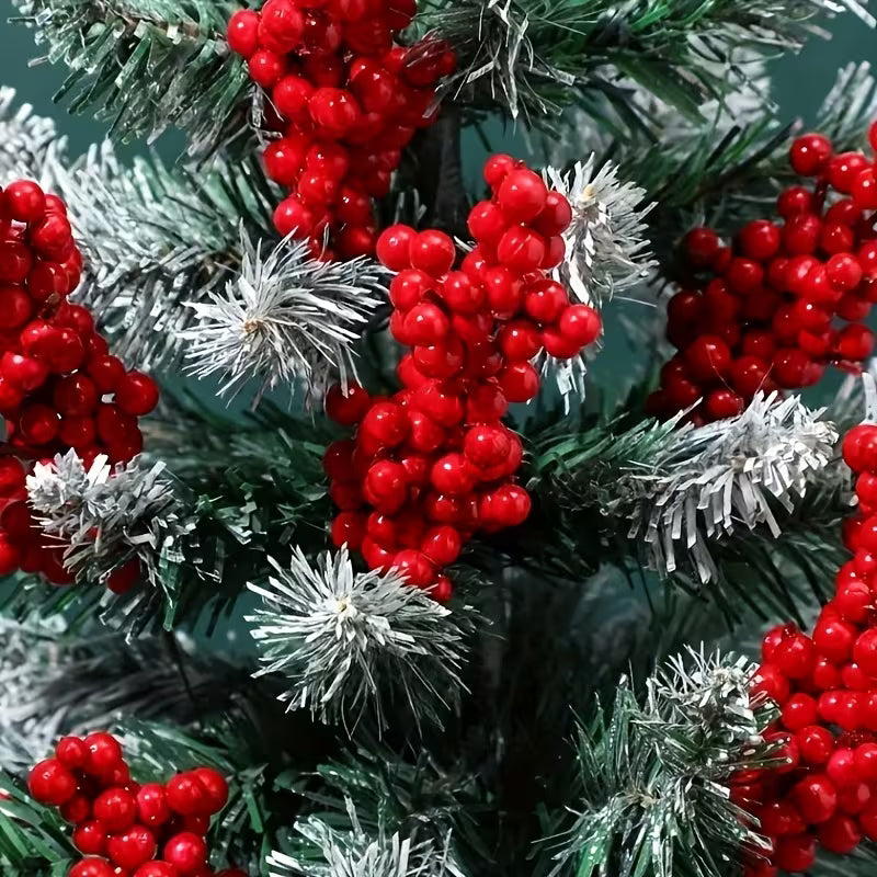 12-Pack Or 24-Pack Or 25-Pack of 8.27In/21Cm Artificial Red Berry Branches for Christmas Decor