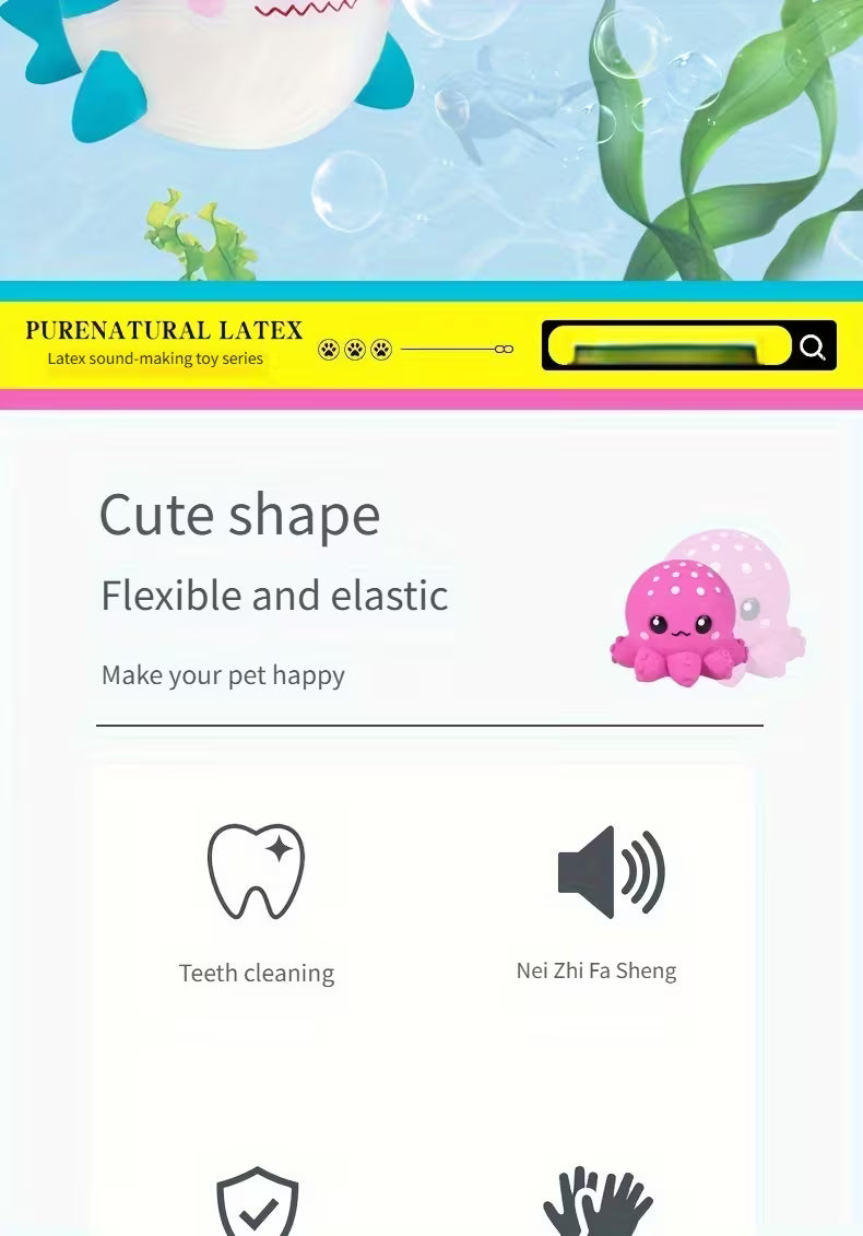 Latex Squeak Toys for Small Breeds - Durable, Interactive Pet
