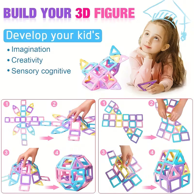 1 Set Large Macaron Magnetic Designer Building Blocks