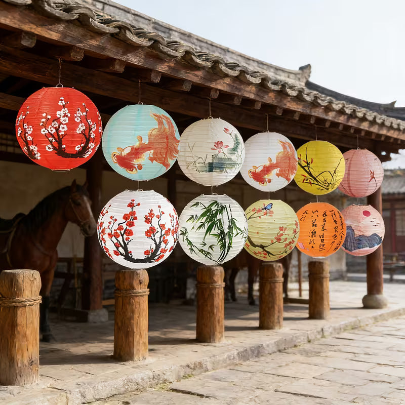 6pcs Traditional Chinese Lanterns Random Color