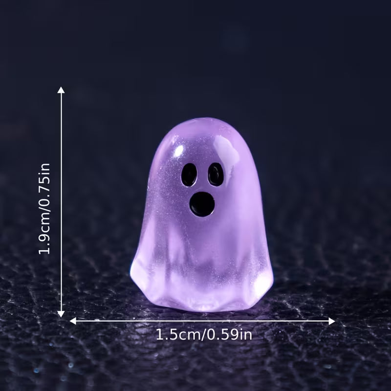 Collectible Figurines Halloween 10pcs Random Color Miniature Scenery Creative Glow-In-Dark Ghost